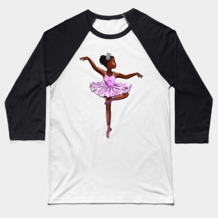 African american ballerina  in lavender purple tutu-#006- brown skin black ballerina Baseball T-Shirt